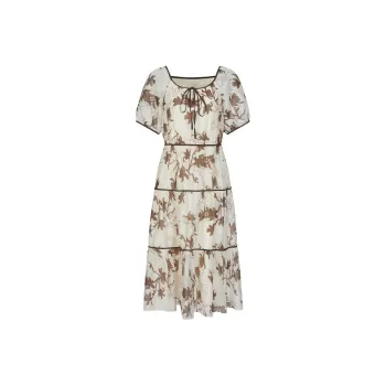 JZ. ANNAKRO Short Sleeved Dresses Women's Beige