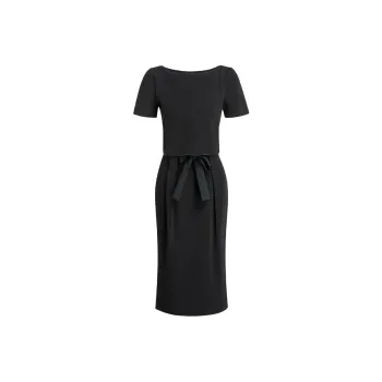 EMPORIO ARMANI SS21 Short Sleeved Dress Women's Black