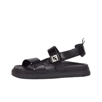 FENDI FF One Strap Sandals Men's Black