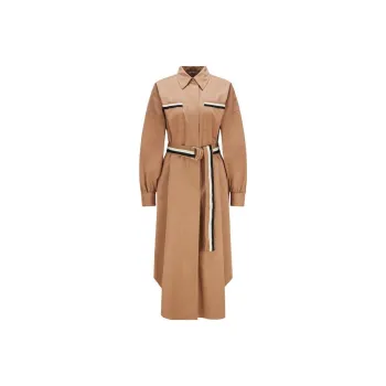 HUGO BOSS SS22 Long Sleeved Dress Women's Beige
