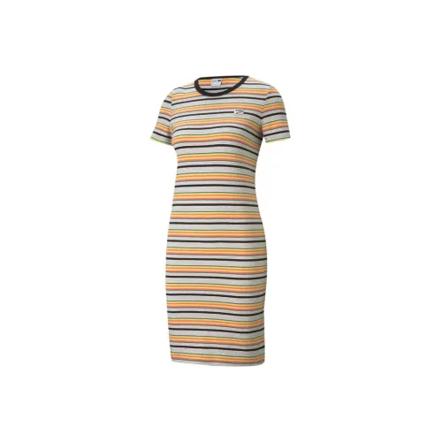 PUMA Short Sleeved Dresses Women's Yellow