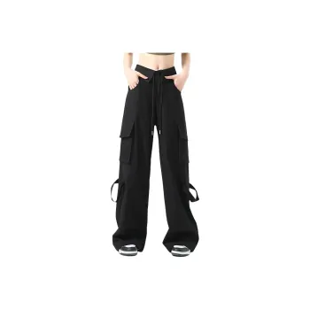 FORLOVENANCY High Rise Casual Draped Luxury Streetwear Retro Sports Pants Women's