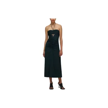 Self-portrait Cut-out Ruched Midi Dress