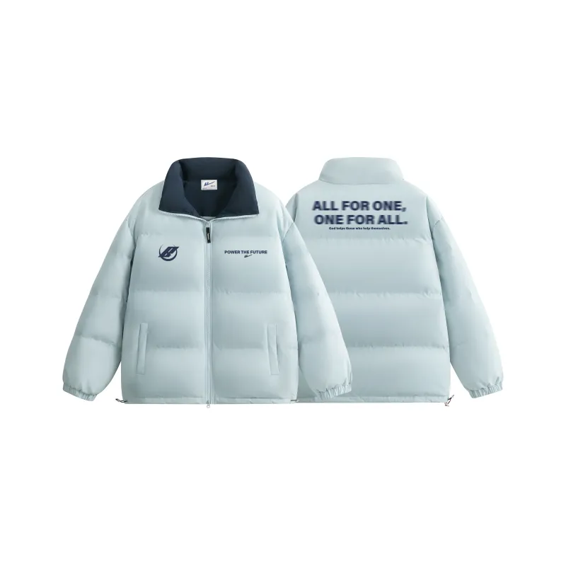 Warrior Ride The Wind Collection Open Ended Smile Collection Puffer Jacket Unisex-15
