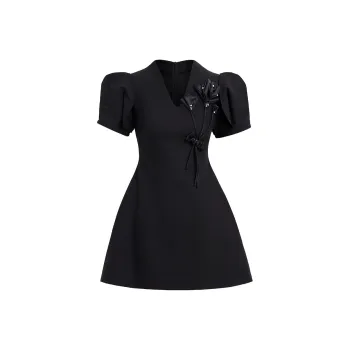 AUI Short Sleeved Dress Women's Black