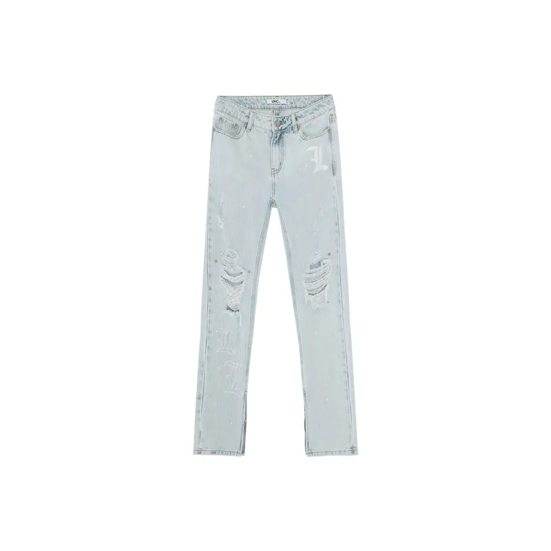 LINCchic Straight Jeans Women's Light Blue-0