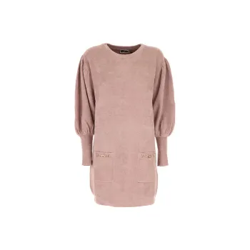 Elisabetta Franchi Long Sleeved Dress Women's Flesh Pink