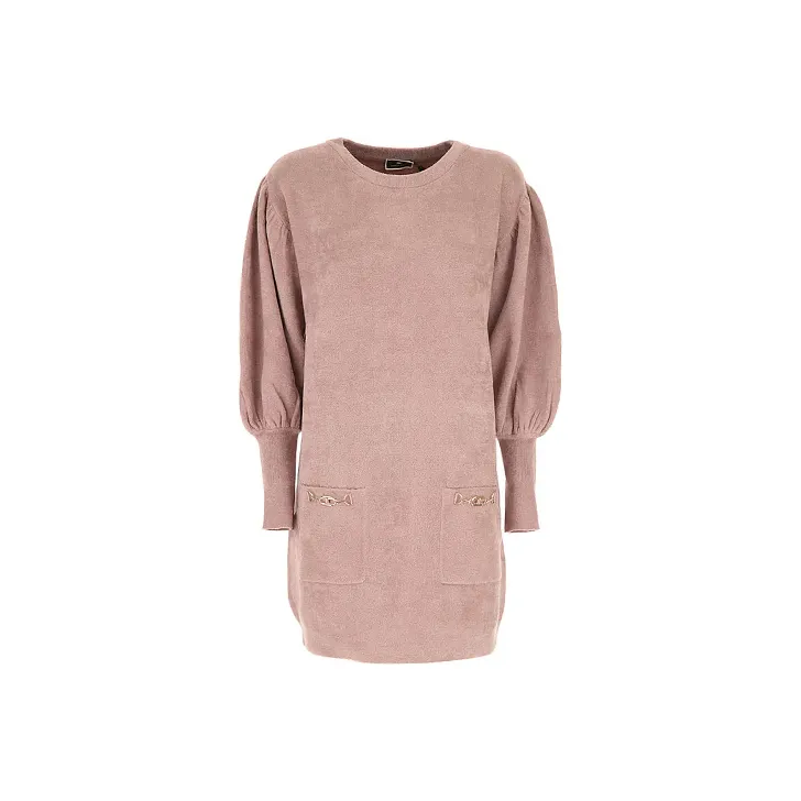 Elisabetta Franchi Long Sleeved Dress Women's Flesh Pink-0
