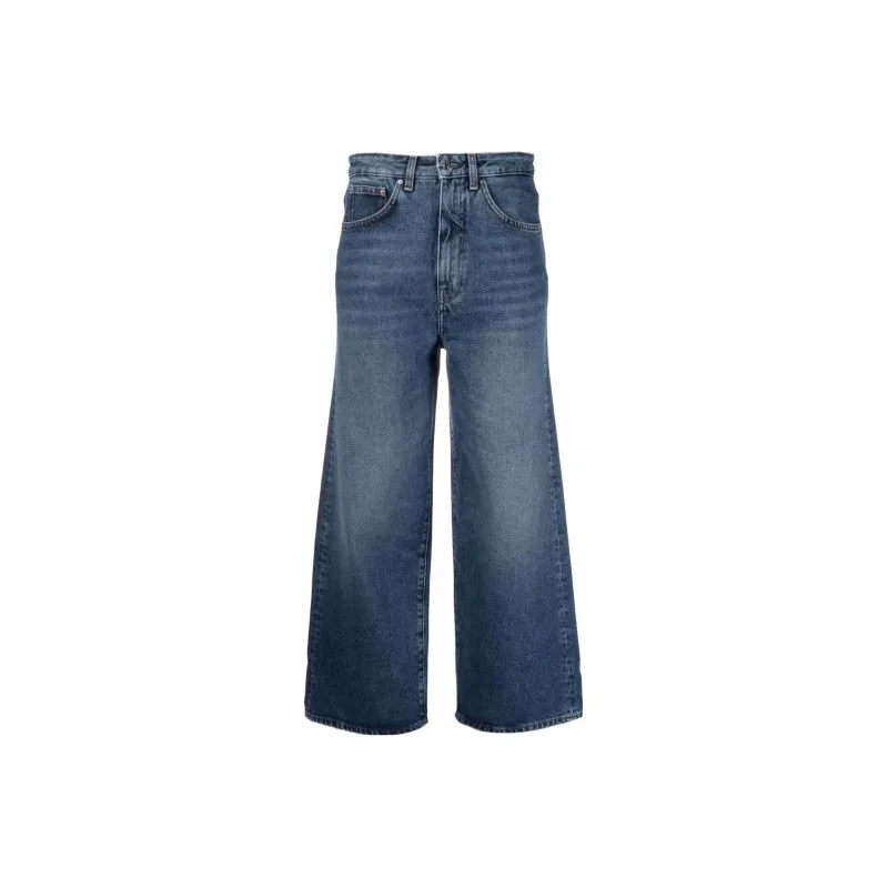 TOTEME Organic Cotton Cropped Flared Jeans-0