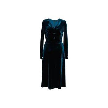 ROEYSHOUSE Long Sleeved Dresses Women's Peacock Blue