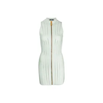 BALMAIN Sleeveless Dresses Women's Light Green