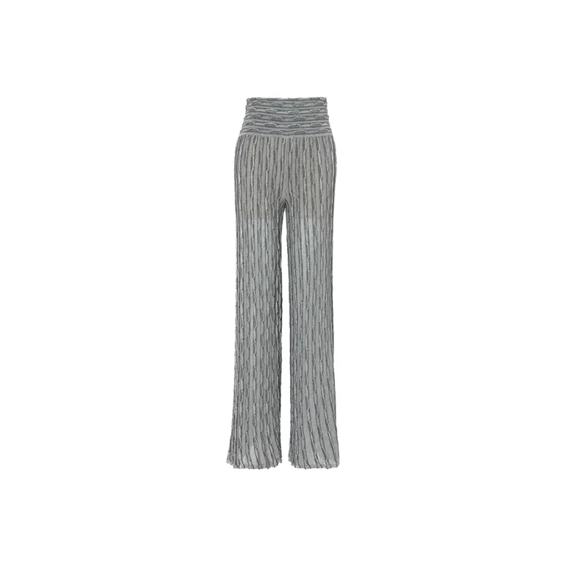 BESIONIA SS25 Casual Pants Women's Silver Gray-0