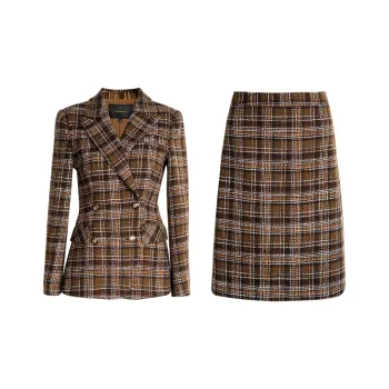 ROEYSHOUSE Business Suits Women's Plaid