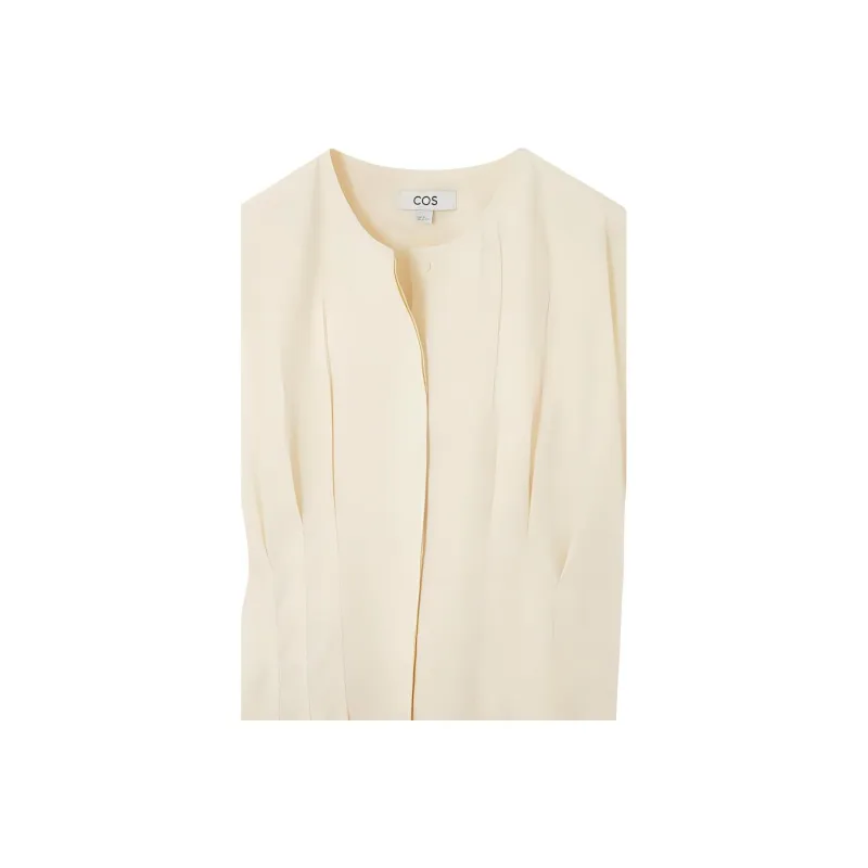 COS Short Sleeved Dresses Women's Ivory-0