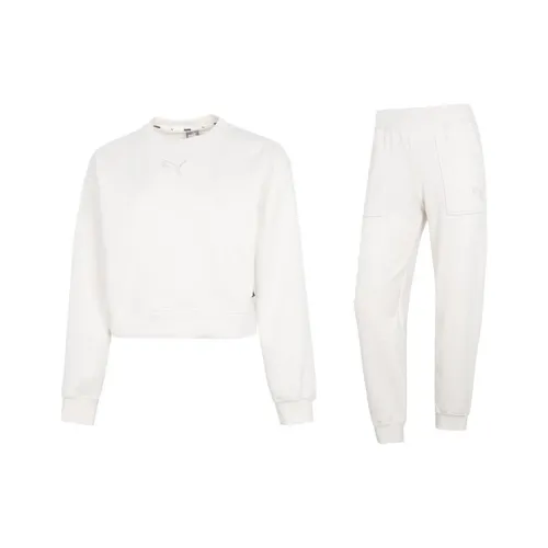 PUMA Sweatshirt Set Women's White