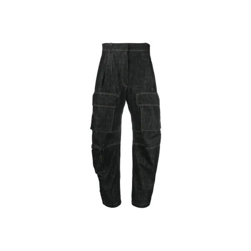 Brunello Cucinelli High Waist Tapered Leg Cargo Jeans