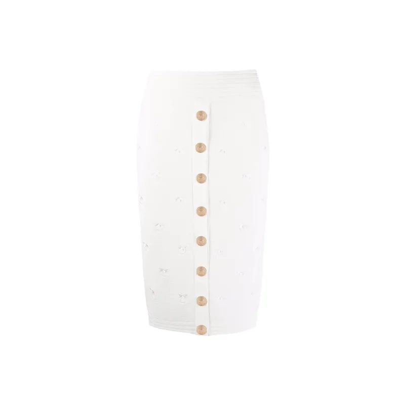 PINKO Knit Long Skirts Women's White-0