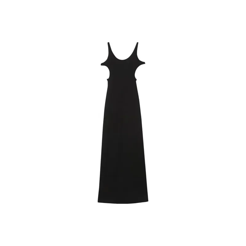 GUCCI Cut Out Detail Ribbed Maxi Dress-0