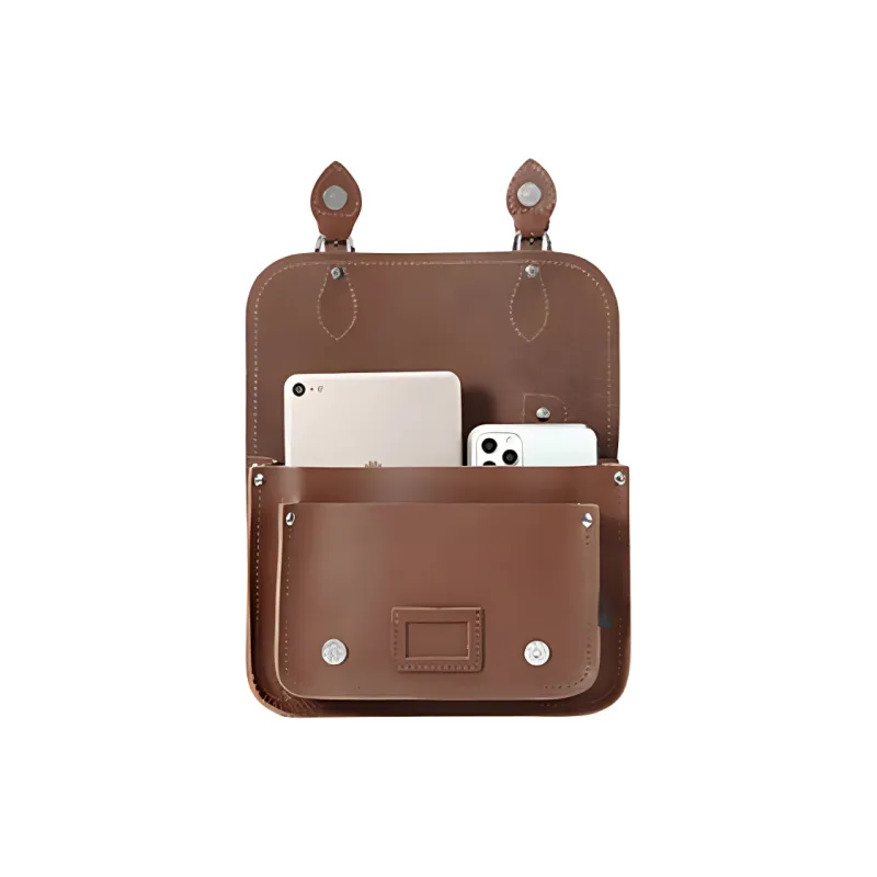 Zatchels Cow Leather Handbag Women's Chocolate-1