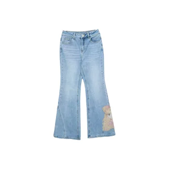 LALABOBO Jeans Women's Medium Blue White