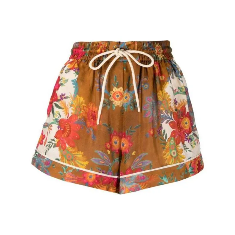 Zimmermann Ginger Floral-print Silk Shorts-0