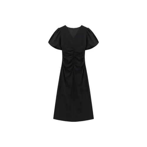 THE SEA LIFE Short Sleeved Dress Women's Black Mage