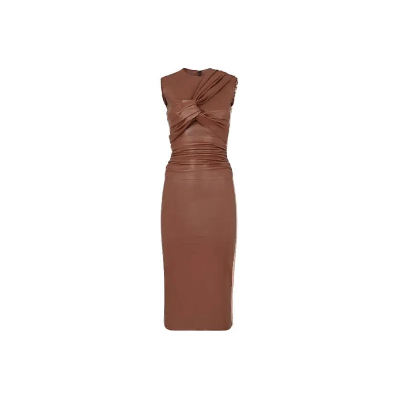 FENDI X Skims Leather Dress Jasper-0