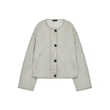 ZARA Puffer Jacket Women's Washed Green
