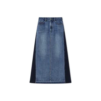 COVERINS Denim Long Skirt Women's Blue