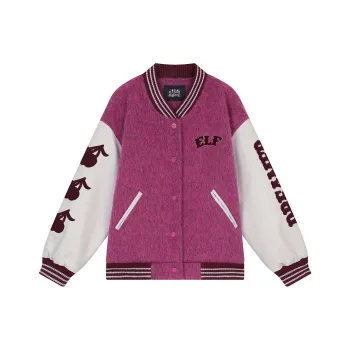 ELF SACK Puffer Jacket Women's Cherry Dark Reddish Purple