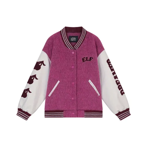 ELF SACK Puffer Jacket Women's Cherry Dark Reddish Purple