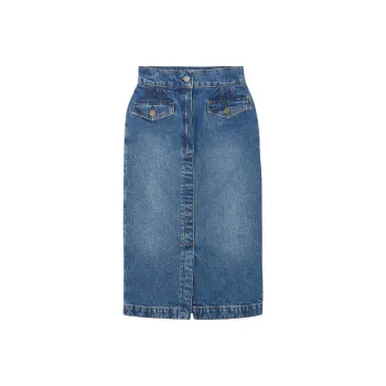 FRAME SS24 Denim Long Skirt Women's Blue