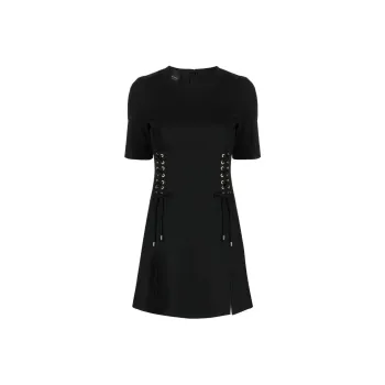 PINKO SS23 Short Sleeved Dress Women's Black