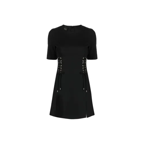 PINKO SS23 Short Sleeved Dress Women's Black