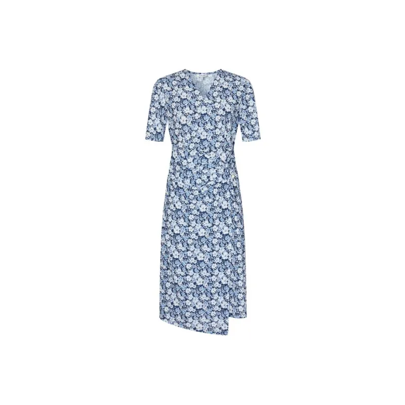 JZ. ANNAKRO Short Sleeved Dress Women's Pattern Royal Blue-0