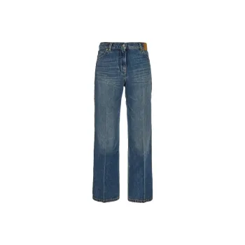PALM ANGELS High-Waist Straight-Leg Denim Jeans
