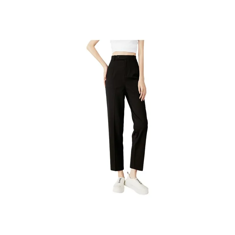 Late White Casual Pants Women's Dark Blue-4
