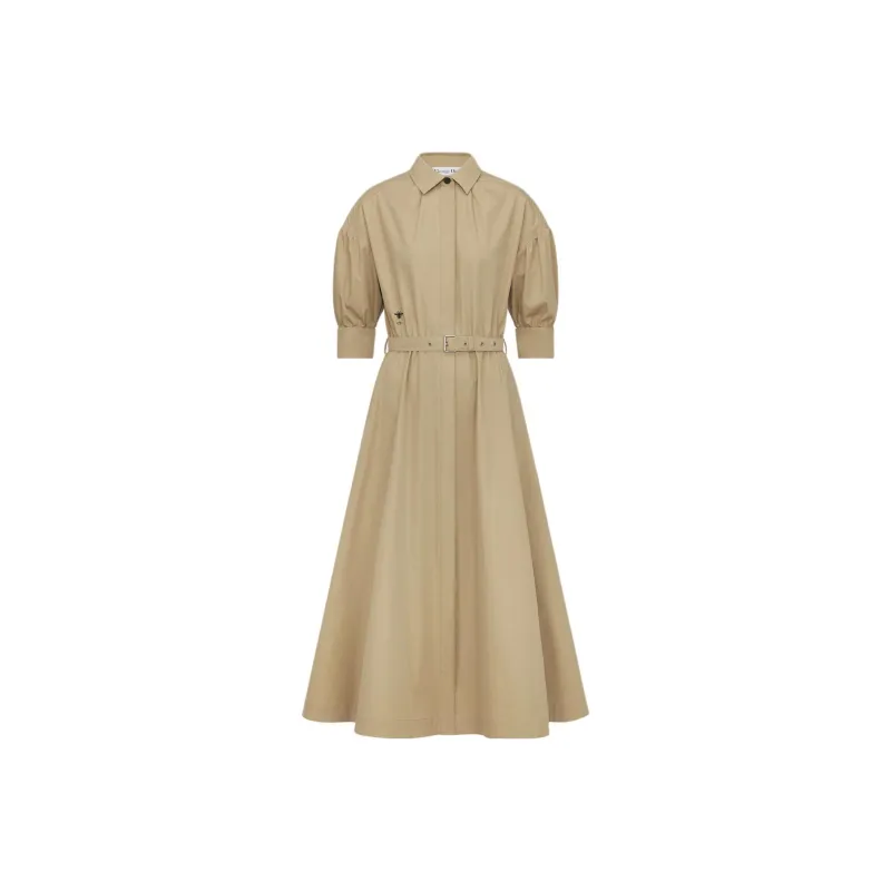 DIOR FW24 Short Sleeved Dresses Women's Beige-0