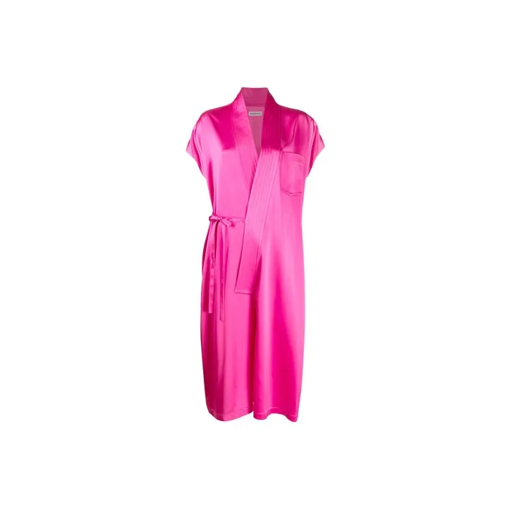 Balenciaga Short-Sleeved Dresses Regular Fit Women's Fuchsia-0