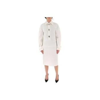 Bottega Veneta Long Sleeved Dresses Women's White