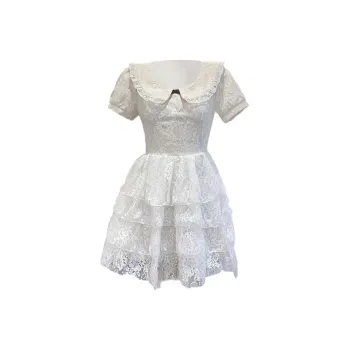 Incolore Short Sleeved Dresses Women's White