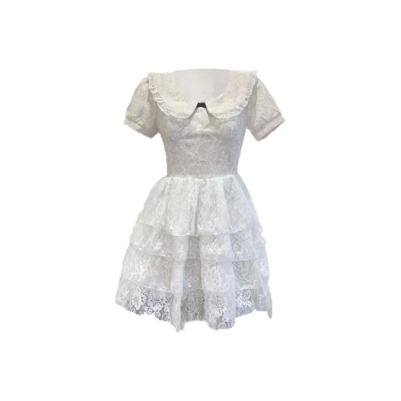 Incolore Short Sleeved Dresses Women's White-0