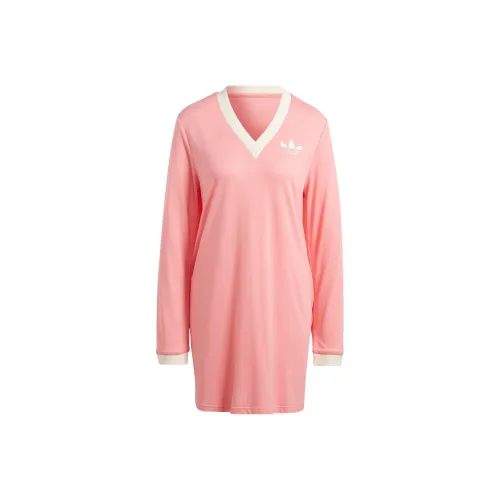 Adidas Originals Adicolor Long Sleeved Dresses Women's Pink