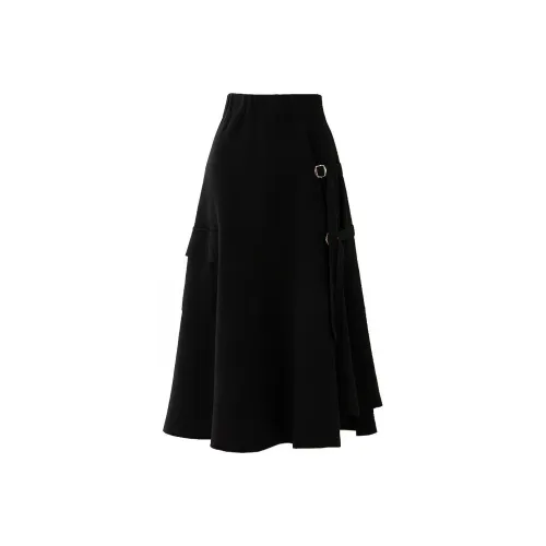 SOON FLOWER Knit Long Skirt Women's Black