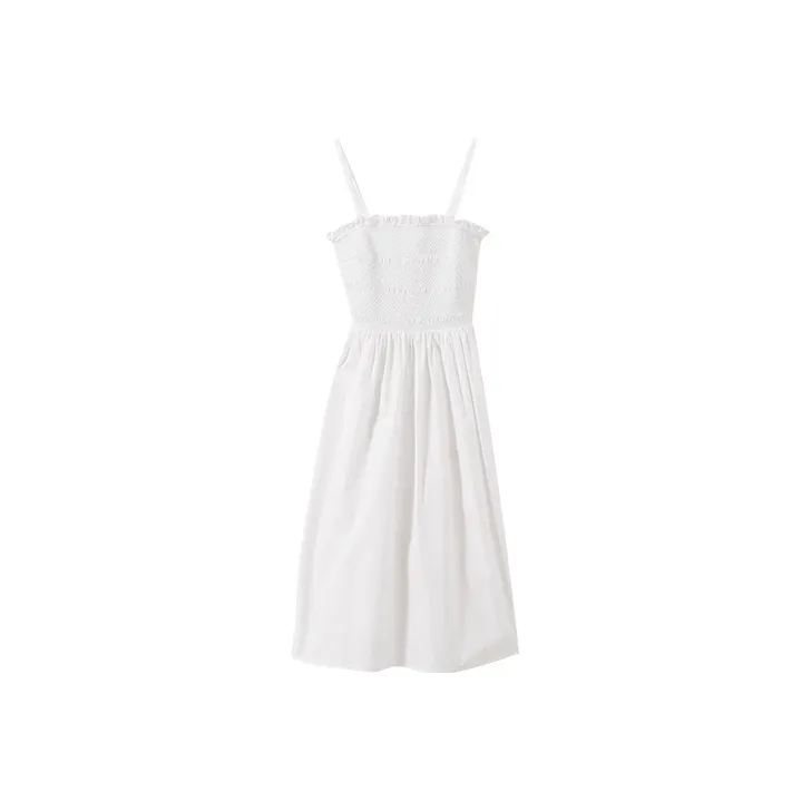 YUMOMO STAR Camisole Dress Dress Simple White-0