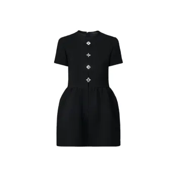 LOUIS VUITTON Monogram Flower Accent Dress
