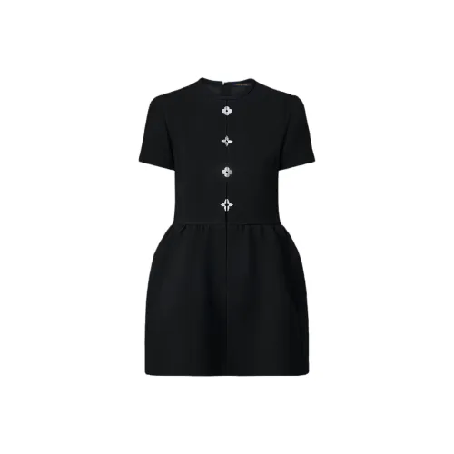 LOUIS VUITTON Monogram Flower Accent Dress