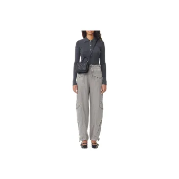 GANNI Cargo Pants Women's Frost Gray