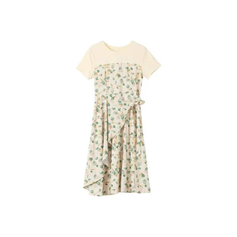 IQC Short-Sleeved Dresses Women's Green Tulip-0
