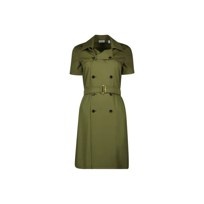 Burberry Double Breasted Belted Dress 'Kelp'-0